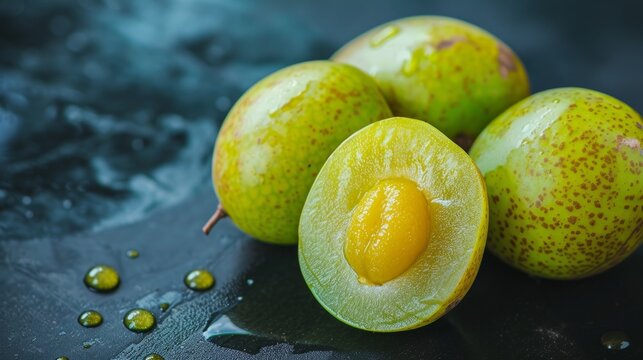 Ambarella, often referred to as hog plum or June plum, is a delightful tropical fruit, cherished for its sweet and tangy taste