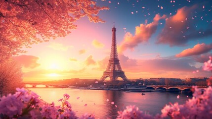 Transform your scenes with the Eiffel Tower backdrop, a colorful background featuring the iconic landmark, adding a touch of Parisian charm and sophistication to your visuals.

