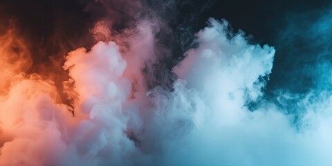 Obraz premium A Smoke Backdrop Isolated on a Black Canvas, Creating a Mesmerizing Visual Effect