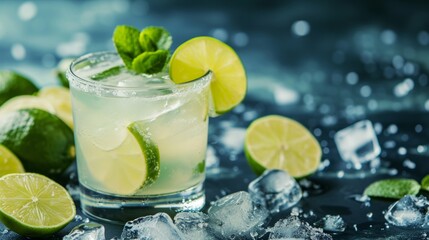 Cocktail with lime