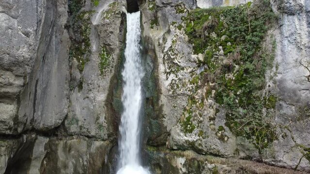 Cascade de Borbannaz, Chaumont, Haute-Savoie, France, Europe