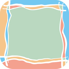 Comic page composition vector for backdrop layout. Black line graphic hand drawn illustration. Information box space for text, pictures, design. Decorative element border frame vintage hand drawing.