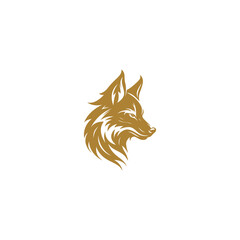 Obraz premium Wolf logo design vector template
