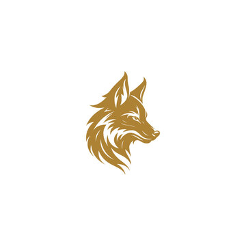 Wolf logo design vector template