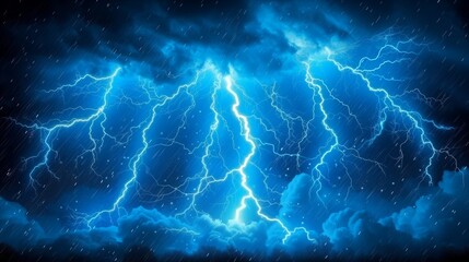 Fototapeta premium Lightning Storm With Clouds in the Sky