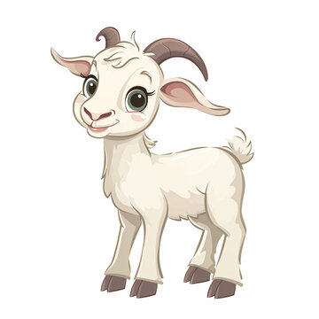 a cartoon of a goat