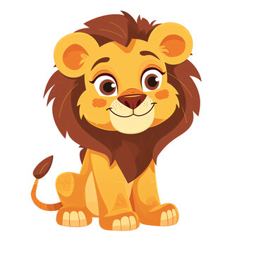 a cartoon of a lion