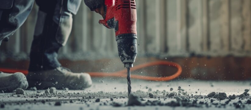 Electric Drill Drilling Concrete Floor: A Power-Packed Drilling Experience