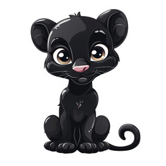 a cartoon of a black panther