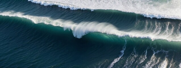 landscape to beach and waves. picture from sky.