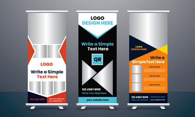 Agency Business Roll Up Banner, x-stand, Retractable banner stand