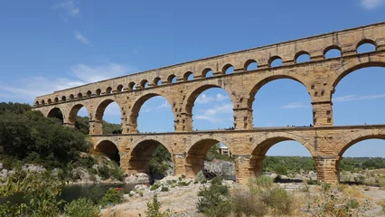 Photo sur Plexiglas Pont du Gard Pont du Gard,. Uzès, Francia