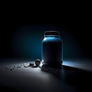 Glowing Jar in the Dark
