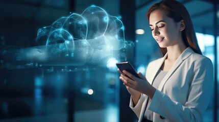 IoT Chatbot in healthcare, doctor using a chatbot Intelligence (AI) Innovation concept to assist in diagnosing medical condition and treatment. Copy space for text, AI generated