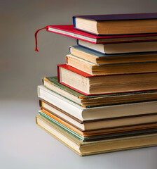 Stack of old books. Ancient background