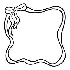 Comic page composition for backdrop layout. Black line graphic hand drawn illustration. Information box space for text, pictures, design. Decorative element borders vintage style hand drawing.