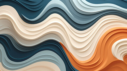 Fototapeta premium Appealing background with abstract shapes gently morphing and transforming, a serene and dynamic visual experience Ai Generative