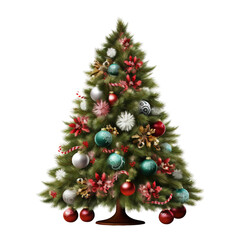 Obraz na płótnie Canvas decorated christmas tree