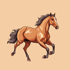 Obraz na płótnie Canvas horse illustration on white background