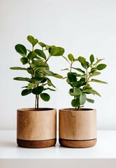 pair of plants in flowerpot