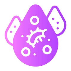 water pollution gradient icon