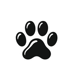 paw print sign and symbol. cat paw