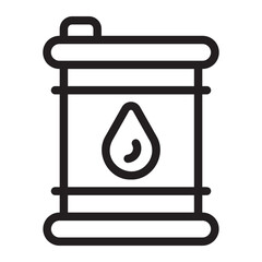 oil barrel line icon