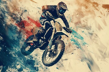 Urban Grunge Revival: Embrace the urban grit and energy with this modern grunge background wallpaper, designed to elevate sportswear designs motorcross