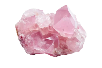 Selbstklebende Fototapeten Rose Quartz Crystal on Transparent Background © Zahreen