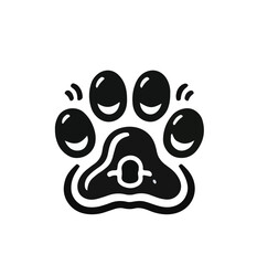 paw print sign and symbol. cat paw