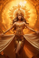 digital art of the sun goddess