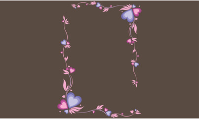 Vector Frame, abstract floral background