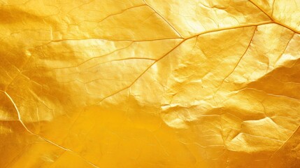 Leaf background in gold color. Generate AI image