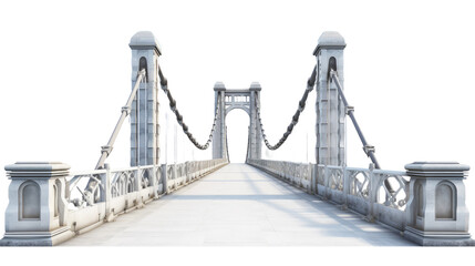Bridge isolated on white or transparent background