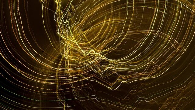 Blurred night street lights of modern cityscape. Long exposure animation or stop motion of city infrastructure lights. Low frame rate effect seamless loop texture background footage.