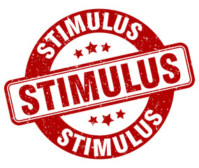 stimulus stamp. stimulus label. round grunge sign