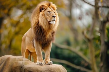 Lion of judah standing majestically Symbolizing divine strength and kingship