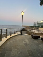 Fototapeta premium Spanish beach view at sunset