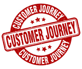 customer journey stamp. customer journey label. round grunge sign