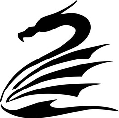 Obraz premium silhouette of a swan