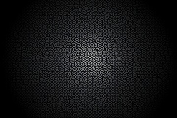 Shadowed Circle Matrix: Explore a shadowed matrix of small rings in black and gray hues, forming an abstract background that exudes depth and complexity