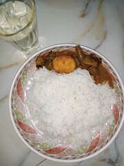 Rice and Egg vegetables 