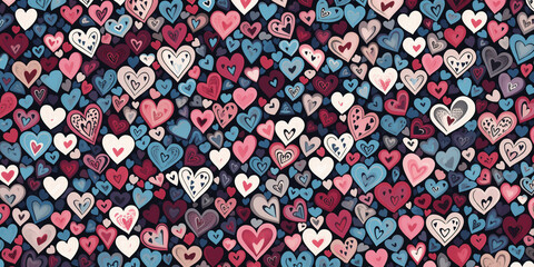 Abstract background made of hearts