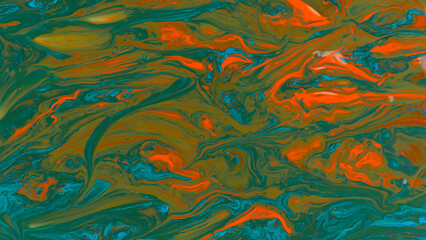 Abstract acrylic painting in color