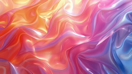 Obraz premium Transparent very smooth stretched plastic background, slight iridescent shimmer effect.