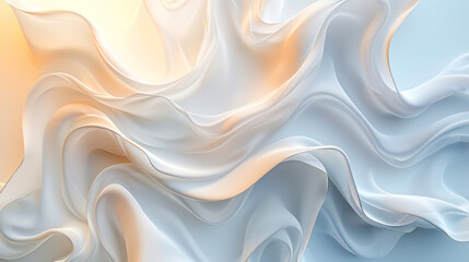 Obraz premium Abstract Wavy Texture in pastel and white Tones