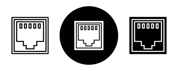 TCP outline icon collection or set. TCP Thin vector line art