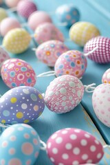 Fototapeta na wymiar Easter banner with colorful Easter Egg background. cute colorful easter eggs. Wallpaper background texture for ads, cards banners and web design.