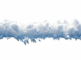 Bright blue horizontal Snow Strip isolated on a white background. High quality