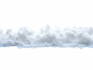 White horizontal Snow Strip isolated on a white background. High quality